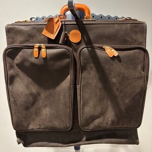 brics life deluxe garment bag suede olive new with tags